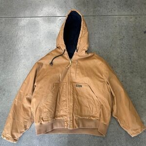 Y2K Walls Insulated Quilt Lined Full Zip Hooded Workwear Jacket Men's 2XL